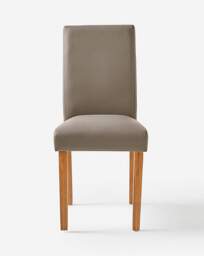 Ava Faux Leather Pair of Dining Chairs Grey/Natural - JD Williams - thumbnail 5