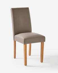 Ava Faux Leather Pair of Dining Chairs Grey/Natural - JD Williams - thumbnail 3