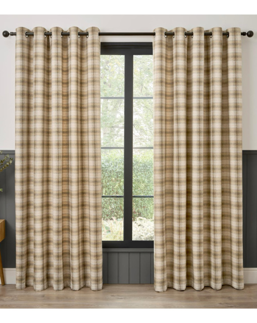 Everett Eyelet Curtains Natural - Curtina - Size: 168 x 137cm - image 1