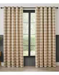 Everett Eyelet Curtains Natural - Curtina - Size: 168 x 137cm - thumbnail 1