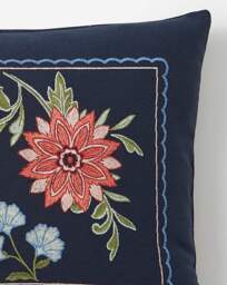Astrid Vintage Embroidered Cushion Navy - JD Williams - Size: 30X50 - thumbnail 4