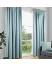 Galaxy Pencil Pleat Curtains Duck EGG - Fusion - Size: 229 x 183cm - thumbnail 1