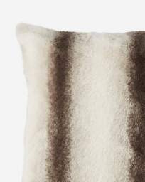 Stripe Animal Printed Faux Fur Cushion Grey - JD Williams - Size: 45X45CM - thumbnail 5