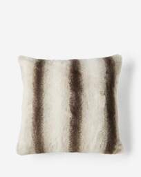 Stripe Animal Printed Faux Fur Cushion Grey - JD Williams - Size: 45X45CM - thumbnail 2