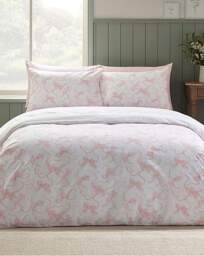 Catherine Lansfield Bow Duvet Set White/Pink - Catherine Lansfield - Size: SINGLE - thumbnail 2
