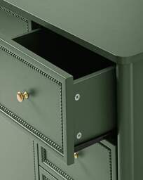 Darcy Bobbin Trim Small Sideboard Green - Julipa - thumbnail 3