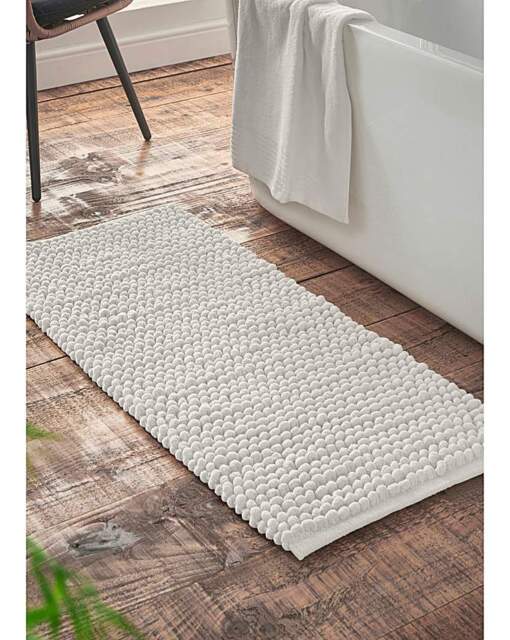 Bianca Aspen Bobble Bathroom Runners White - Bianca - image 1