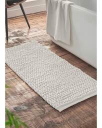 Bianca Aspen Bobble Bathroom Runners White - Bianca