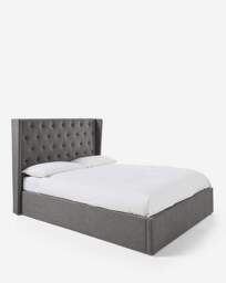 Allegra Fabric Bed with 3 Layer Mattress Charcoal - Size: DOUBLE - thumbnail 5