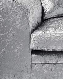 Chicago Crushed Velvet 3 Seater Sofa Silver - thumbnail 3