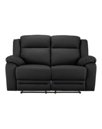 Croft Leather Recliner 2 Seater Sofa Black - JD Williams