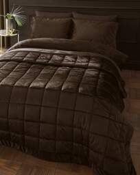 Catherine Lansfield Kingsley Bedspread Chocolate - Catherine Lansfield - Size: 220X220 - thumbnail 3