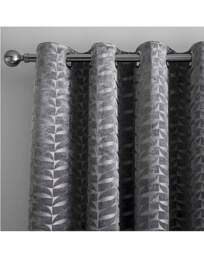 Curtina Kendal Eyelet Curtain Charcoal - Curtina - Size: 228 x 228cm - thumbnail 1