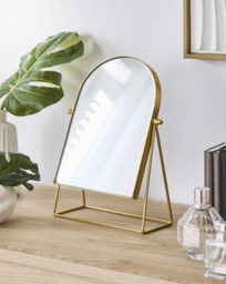 Gold Freestanding Table Top Mirror Gold - JD Williams - thumbnail 1