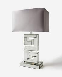 Joanna Hope Greek Key Mirrored Lamp Silver - Joanna Hope - thumbnail 2