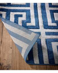 Greek Key Textured Rug Navy - Origins - Size: 80X150 - thumbnail 2