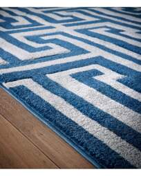 Greek Key Textured Rug Navy - Origins - Size: 80X150 - thumbnail 4