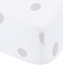CL Brushed Polka Dot Fitted Sheet GRY Grey - Catherine Lansfield - Size: SINGLE - thumbnail 1