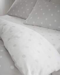 CL Brushed Polka Dot Fitted Sheet GRY Grey - Catherine Lansfield - Size: SINGLE - thumbnail 3
