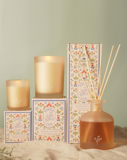 Sophia Lane Tonka Bloom Candle Stone - Sophia Lane - image 1