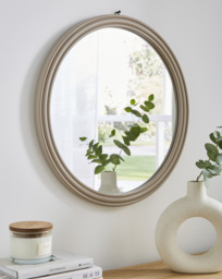 Round Grey Wall Mirror Grey - JD Williams - thumbnail 1
