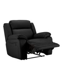 Croft Leather Recliner Chair Black - JD Williams - thumbnail 2