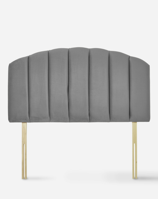Silentnight Carmel Velvet Headboard Charcoal - Silentnight - Size: SINGLE - image 1