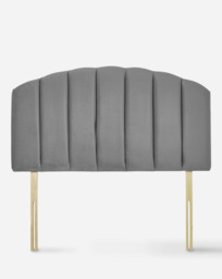 Silentnight Carmel Velvet Headboard Charcoal - Silentnight - Size: SINGLE - thumbnail 1