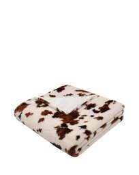 Fusion Cow Print Faux Fur Bedspread Natural - Fusion - Size: 150X200 - thumbnail 3