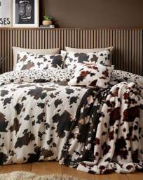 Fusion Cow Print Faux Fur Bedspread Natural - Fusion - Size: 150X200 - thumbnail 4