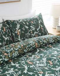 Forest Leaf Scroll Cotton Duvet Cover Green - JD Williams - Size: SINGLE - thumbnail 5