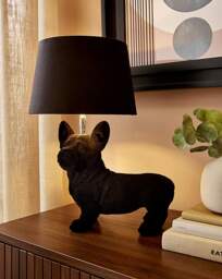 Gray & Osbourn No. 9 Flocked Dog Lamp Black - Gray & Osbourn - thumbnail 1
