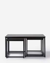 Putney Nest of 3 Coffee Tables Black - JD Williams - thumbnail 2