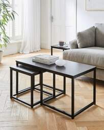 Putney Nest of 3 Coffee Tables Black - JD Williams - thumbnail 1