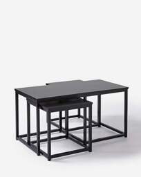Putney Nest of 3 Coffee Tables Black - JD Williams - thumbnail 4