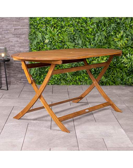 Charles Bentley Folding Table, 6 Seater Natural - Charles Bentley - image 1