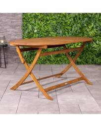 Charles Bentley Folding Table, 6 Seater Natural - Charles Bentley