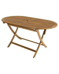 Charles Bentley Folding Table, 6 Seater Natural - Charles Bentley - thumbnail 2