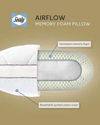 Sealy Airflow Memory Foam Pillow White - Sealy - Size: EACH - thumbnail 3