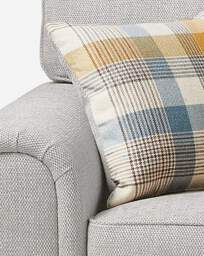 Edgar Fabric 3 Seater Sofa Silver - thumbnail 4
