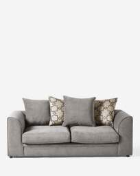 Grace Chenille 3 Seater Sofa Pewter - thumbnail 2