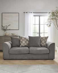 Grace Chenille 3 Seater Sofa Pewter - thumbnail 1