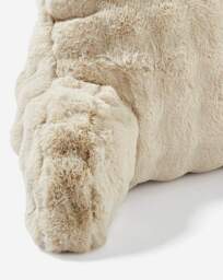 Bubble Faux Fur Back Support Cushion Natural - JD Williams - thumbnail 3