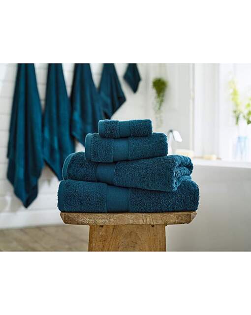Deyongs Egyptian Cotton 550gsm Towel Peacock - Deyongs - Size: Face Towel