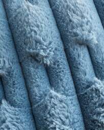 Bianca Carved Faux Fur Throw Blue - Bianca - Size: 150X200 - thumbnail 5