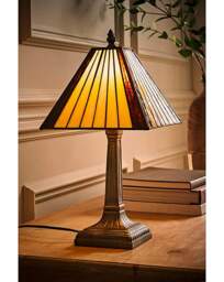 Tiffany Traditional Table Lamp Gold - ValueLights - thumbnail 3