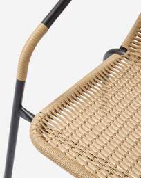 Rattan Bench Natural/Black - JD Williams - thumbnail 4