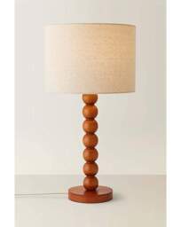 Wyatt Wood Bobble Table Lamp Wood - ValueLights - thumbnail 2