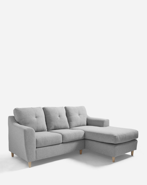 Baxter Right Hand Corner Chaise Sofa Silver - image 1