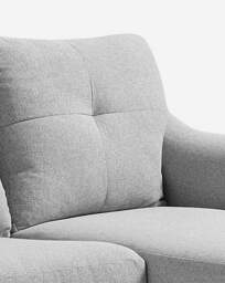 Baxter Right Hand Corner Chaise Sofa Silver - thumbnail 2